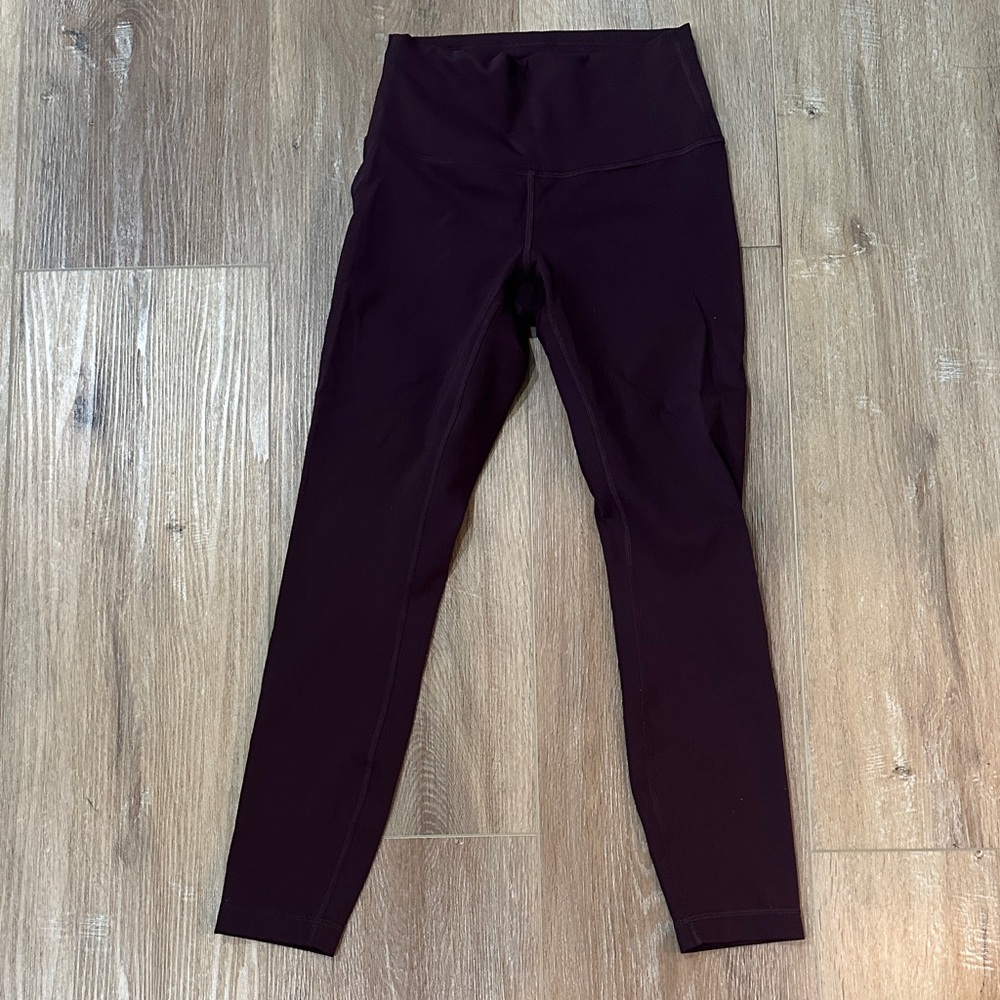 High-Waisted Burgundy Leggings